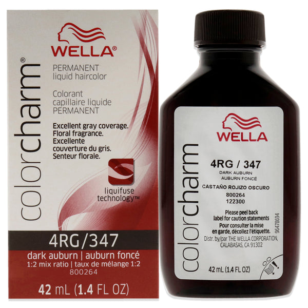 Wella Color Charm Permanent Liquid Hair Color - 347 4RG Dark Auburn by Wella for Unisex - 1.42 oz Hair Color