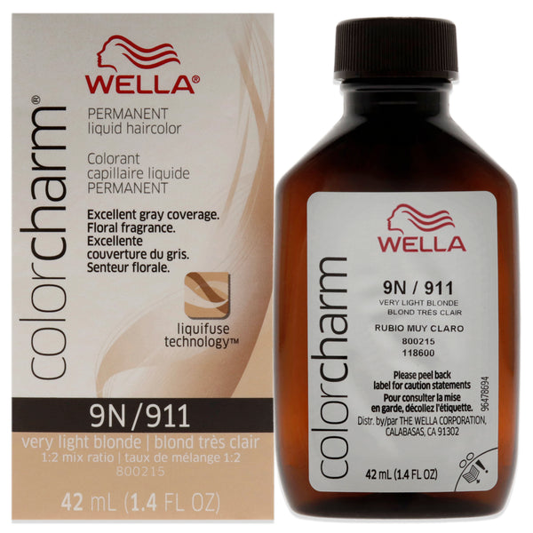 Wella Color Charm Permanent Liquid Hair Color - 9N Very Light Blonde by Wella for Unisex - 1.42 oz Hair Color