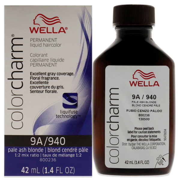 Wella Color Charm Permanent Liquid Hair Color - 940 9A Pale Ash Blonde by Wella for Unisex - 1.42 oz Hair Color