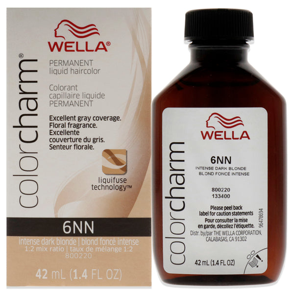 Wella Color Charm Permanent Liquid Hair Color - 6NN Intense Dark Blonde by Wella for Unisex - 1.42 oz Hair Color