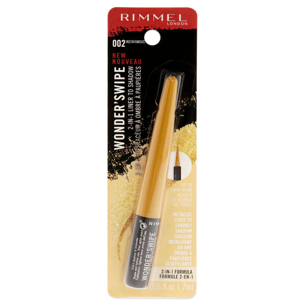 Rimmel London Wonder Swipe 2-in-1 Liner to Shadow - 002 Instafamous by Rimmel London for Women - 0.058 oz Eyeliner