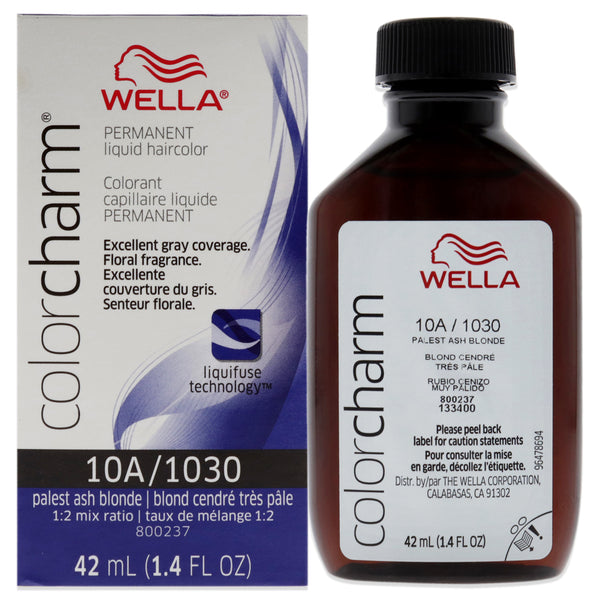 Wella Color Charm Permanent Liquid Hair Color - 1030 10A Palest Ash Blonde by Wella for Unisex - 1.42 oz Hair Color