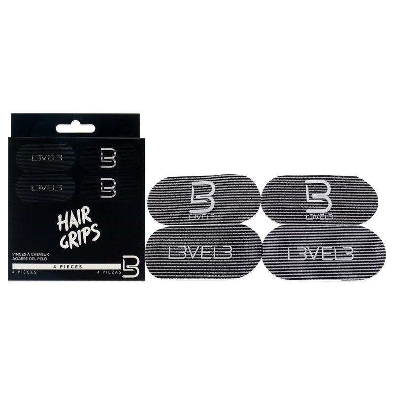 L3VEL3 Hair Grips by L3VEL3 for Unisex - 4 Pc Grips