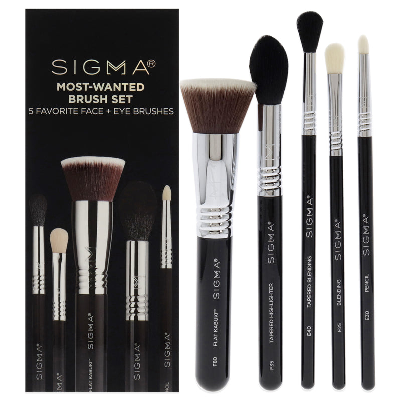 SIGMA Most Wanted Brush Set by SIGMA for Women - 5 Pc Brush