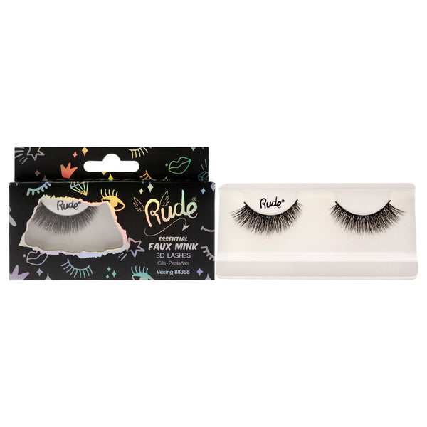 Rude Cosmetics Essential Faux Mink 3D Lashes - Vexing by Rude Cosmetics for Women - 1 Pc Pair