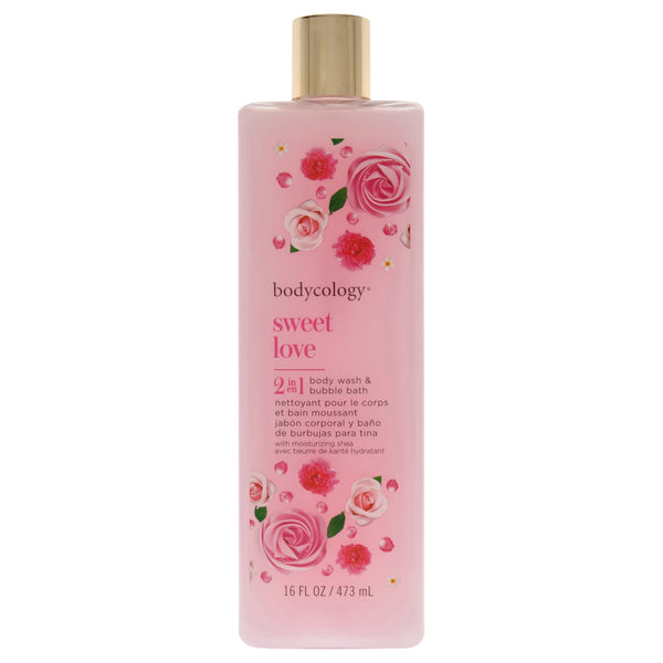 Bodycology 2 in 1 Body Wash and Bubble Bath - Sweet Love by Bodycology for Women - 16 oz Body Wash