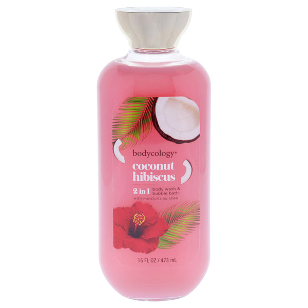 Bodycology Coconut Hibiscus 2 in 1 Body Wash and Bubble Bath by Bodycology for Women - 16 oz Body Wash