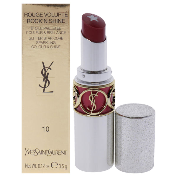Yves Saint Laurent Rouge Volupte RockN Shine Lipstick - 10 Pink Bass by Yves Saint Laurent for Women - 0.12 oz Lipstick