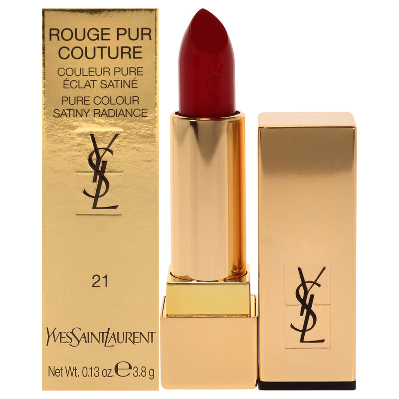 Yves Saint Laurent Rouge Pur Couture Satin Lipstick - 21 Rouge Paradoxe by Yves Saint Laurent for Women - 0.13 oz Lipstick