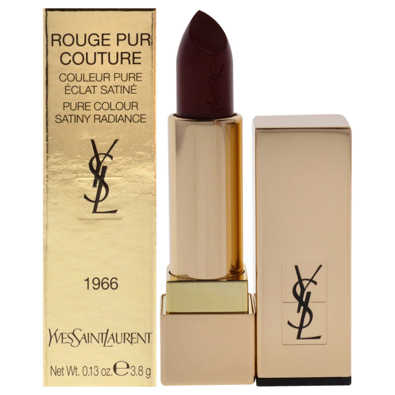 Yves Saint Laurent Rouge Pur Couture Satin Lipstick - 1966 Rouge Libre by Yves Saint Laurent for Women - 0.13 oz Lipstick