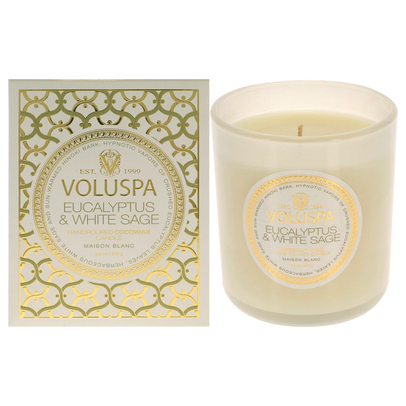 Voluspa Eucalyptus and White Sage by Voluspa for Unisex - 9.5 oz Candle