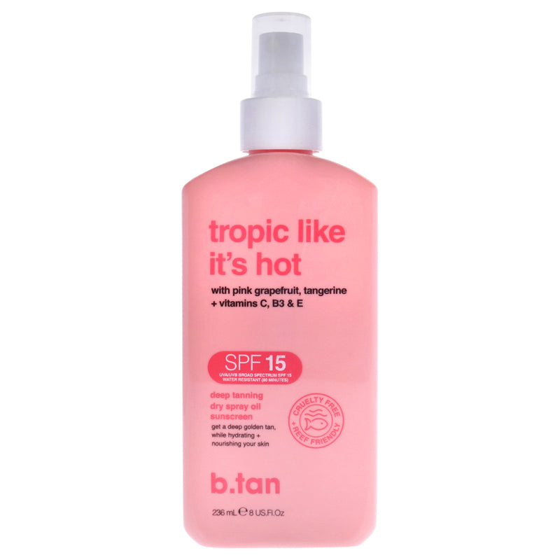 B.Tan Tropic Like Its Hot SPF 15 by B.Tan for Unisex - 8 oz Sunscreen