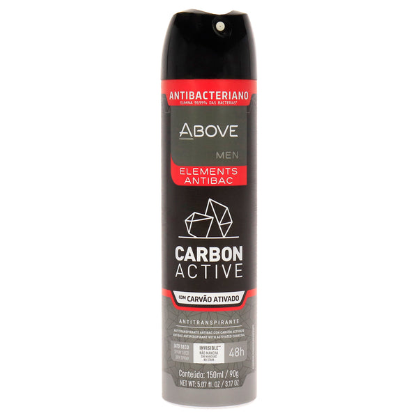 Above 48 Hours Elements Antibac Antiperspirant Deodorant - Carbon by Above for Men - 3.17 oz Deodorant Spray