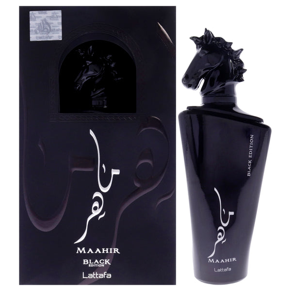 Lattafa Maahir Black Edition by Lattafa for Men - 3.4 oz EDP Spray
