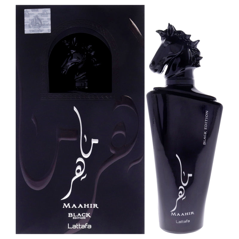 Lattafa Maahir Black Edition by Lattafa for Men - 3.4 oz EDP Spray