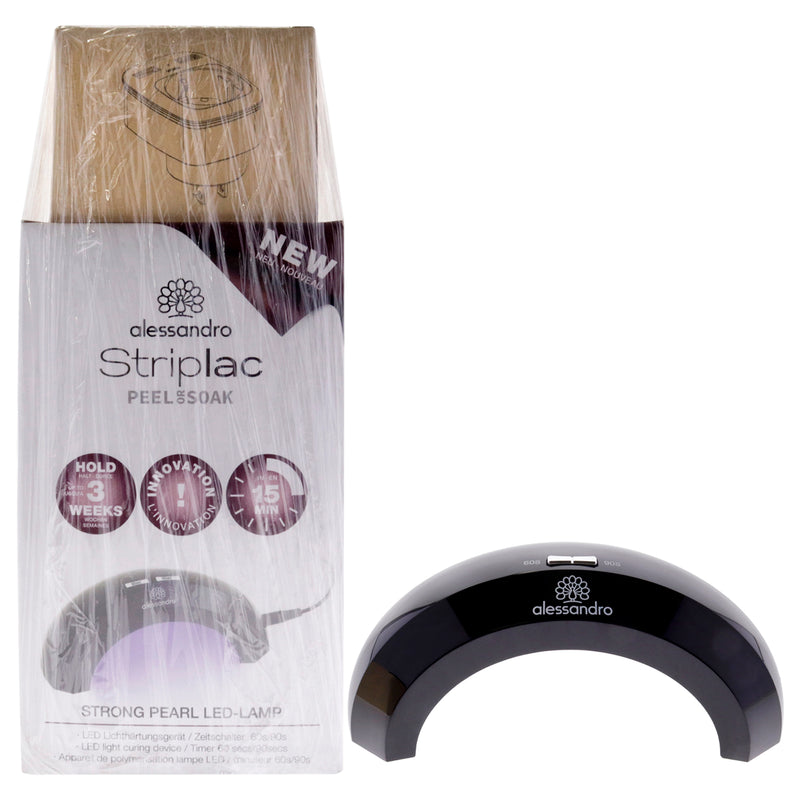 Alessandro Striplac Peel or Soak Strong Pearl Led-Lamp Kit by Alessandro for Women - 2 Pc Nail Lamp, Tessan Travel Adapter