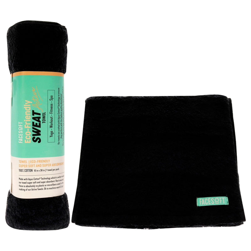 Facesoft Eco Sweat Active Towel - Black by Facesoft for Unisex - 1 Pc Towel