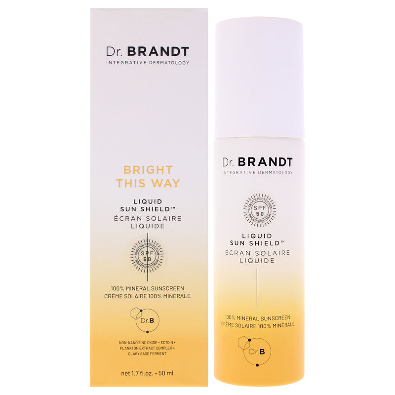 Dr. Brandt Bright This Way Liquid Sun Shield SPF 50 by Dr. Brandt for Unisex - 1.7 oz Sunscreen