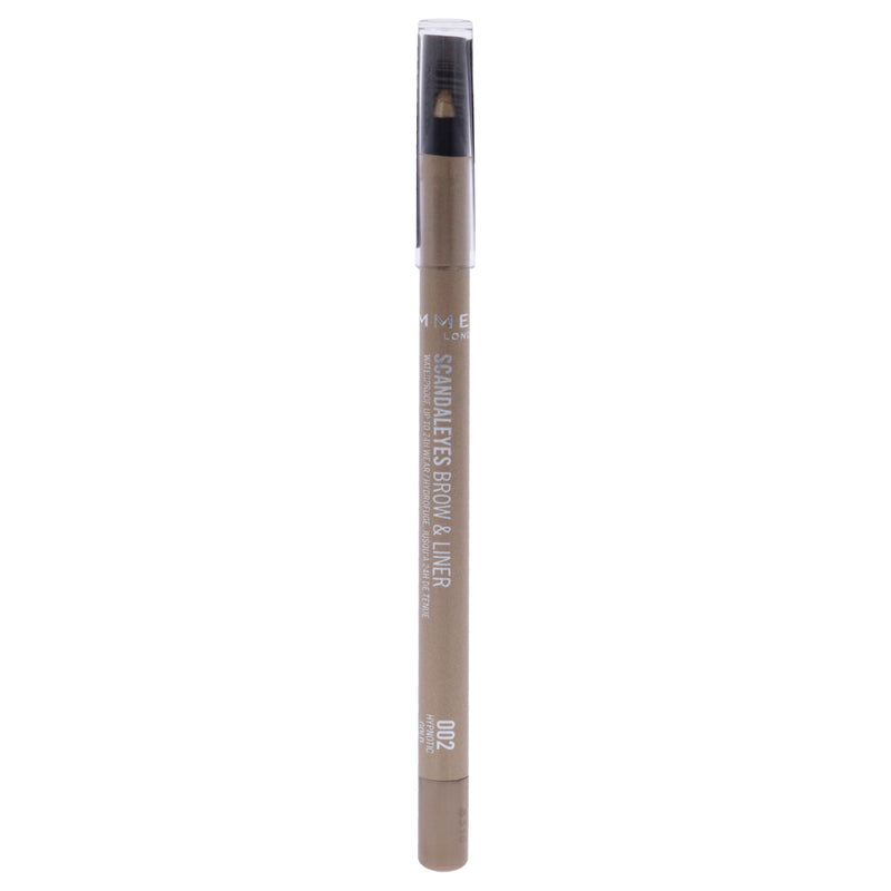 Rimmel London Scandaleyes Brow and Liner Waterproof - 002 Hypnotic Gold by Rimmel London for Women - 0.04 oz Eyeliner