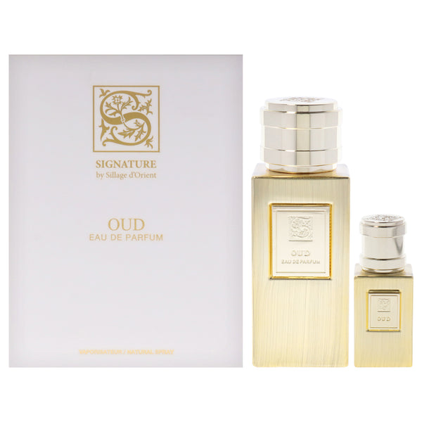 Sillage dOrient Oud by Sillage dOrient for Unisex - 3 Pc Gift Set 3.4oz EDP Spray, 0.5oz EDP Spray, Funnel