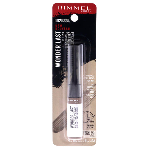 Rimmel London Wonder Last Brow Tint - 002 Soft Brown by Rimmel London for Women - 0.15 oz Eyebrow