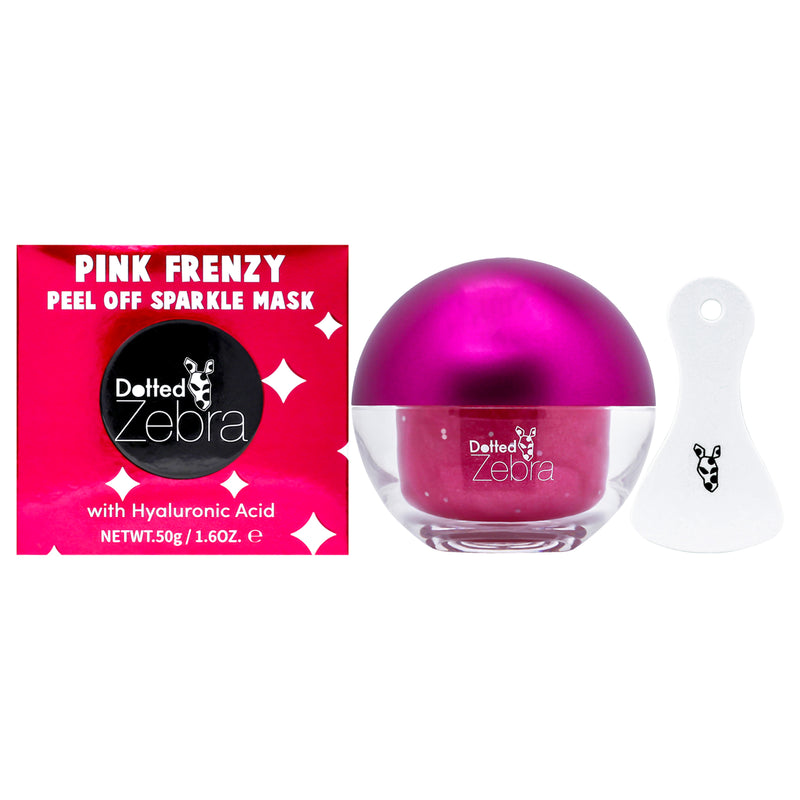 Dotted Zebra Peel Off Sparkle Mask - Pink Frenzy by Dotted Zebra for Women - 1.6 oz Mask