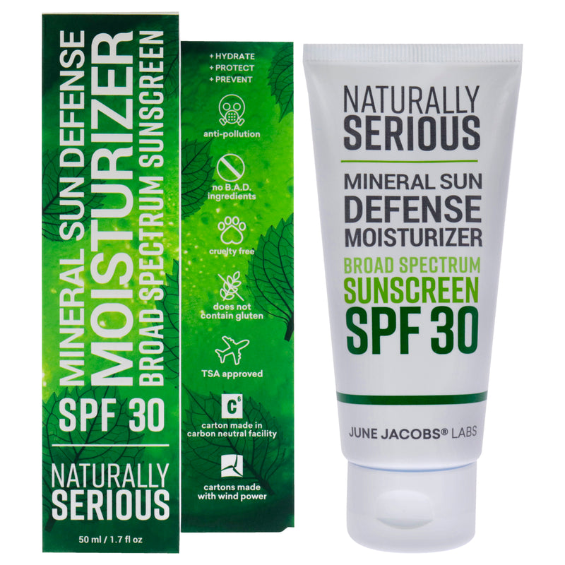 Naturally Serious Mineral Sun Defense Moisturize Sunscreen SPF 30 by Naturally Serious for Unisex - 1.7 oz Sunscreen