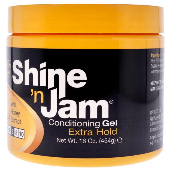 Ampro Shine-n-Jam Conditioning Gel Extra Hold by Ampro for Women - 16 oz Gel