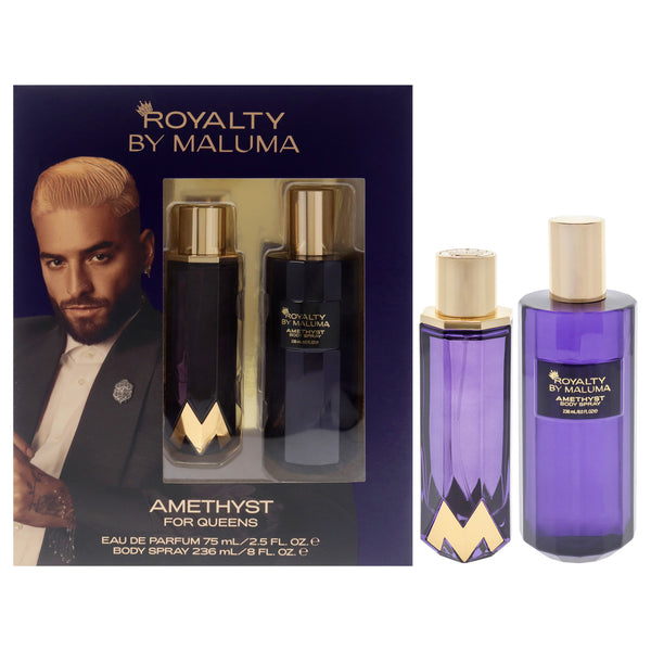 Royalty By Maluma Amethyst by Royalty By Maluma for Women - 2 Pc Gift Set 2.5oz EDP Spray, 8oz Body Spray