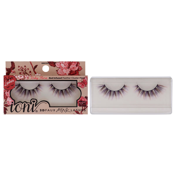 Ioni Lash Garden 3D Faux Mink Lashes - Ruby Flora by Ioni for Women - 1 Pair Eyelashes