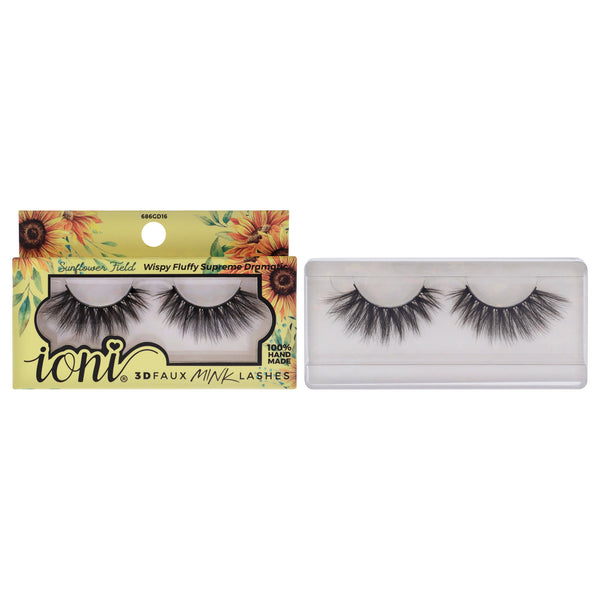 Ioni Lash Garden 3D Faux Mink Lashes - Sunflower Field by Ioni for Women - 1 Pair Eyelashes