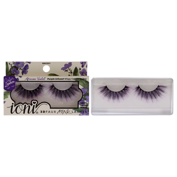 Ioni Lash Garden 3D Faux Mink Lashes - African Violet by Ioni for Women - 1 Pair Eyelashes