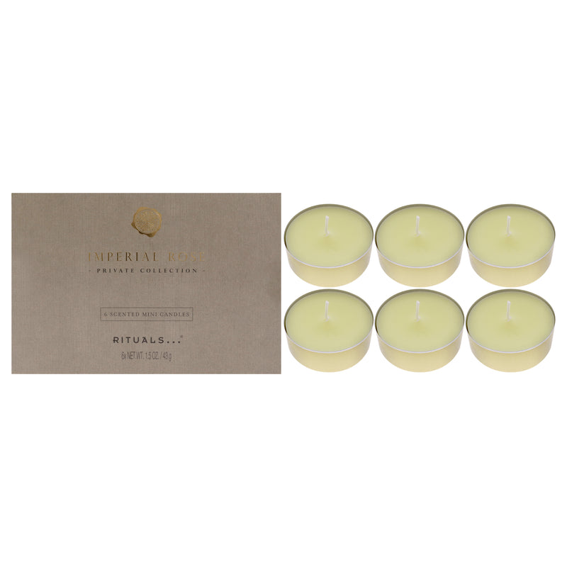 Rituals Imperial Rose Mini Scented Candles by Rituals for Unisex - 6 x 1.5 oz Candle