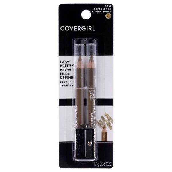 Covergirl Easy Breezy Brow - 520 Soft Blonde by CoverGirl for Women - 0.06 oz Eyebrow Pencil