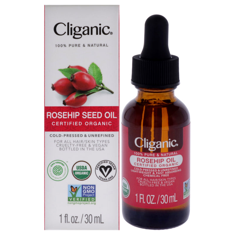 Cliganic Organic Rosehip Seed by Cliganic for Unisex - 1 oz Oil