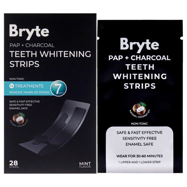 Bryte PAP Pus Charcoal Whitening Strips by Bryte for Unisex - 28 Pc Strips