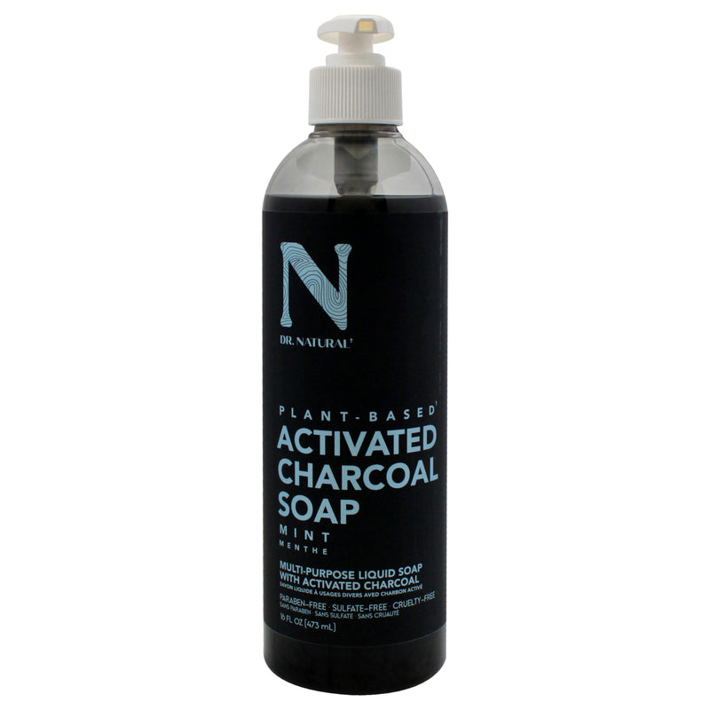 Dr. Natural Activated Charcoal Liquid Soap - Mint by Dr. Natural for Unisex - 16 oz Soap