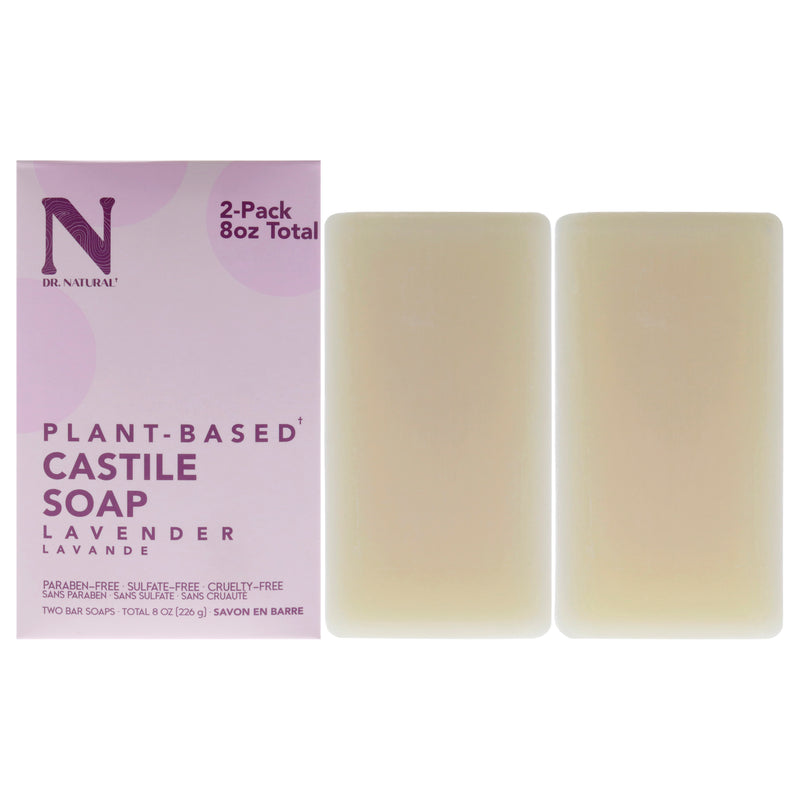 Dr. Natural Castile Bar Soap - Lavender by Dr. Natural for Unisex - 2 x 8 oz Soap