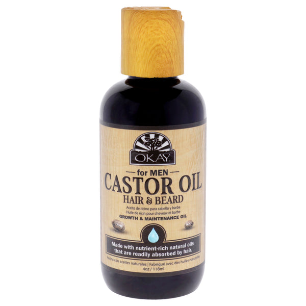 Okay Castor Oil Hair and Beard by Okay for Men - 4 oz Oil