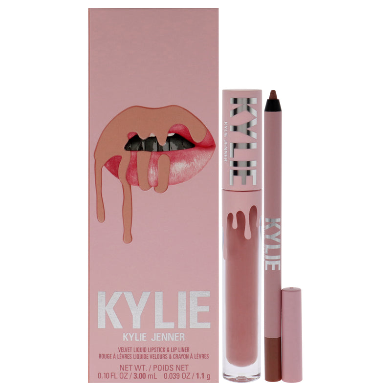 Kylie Cosmetics Velvet Lip Kit - 700 Bare by Kylie Cosmetics for Women - 2 Pc 0.10oz Velvet Liquid Lipstick, 0.03oz Lip Liner