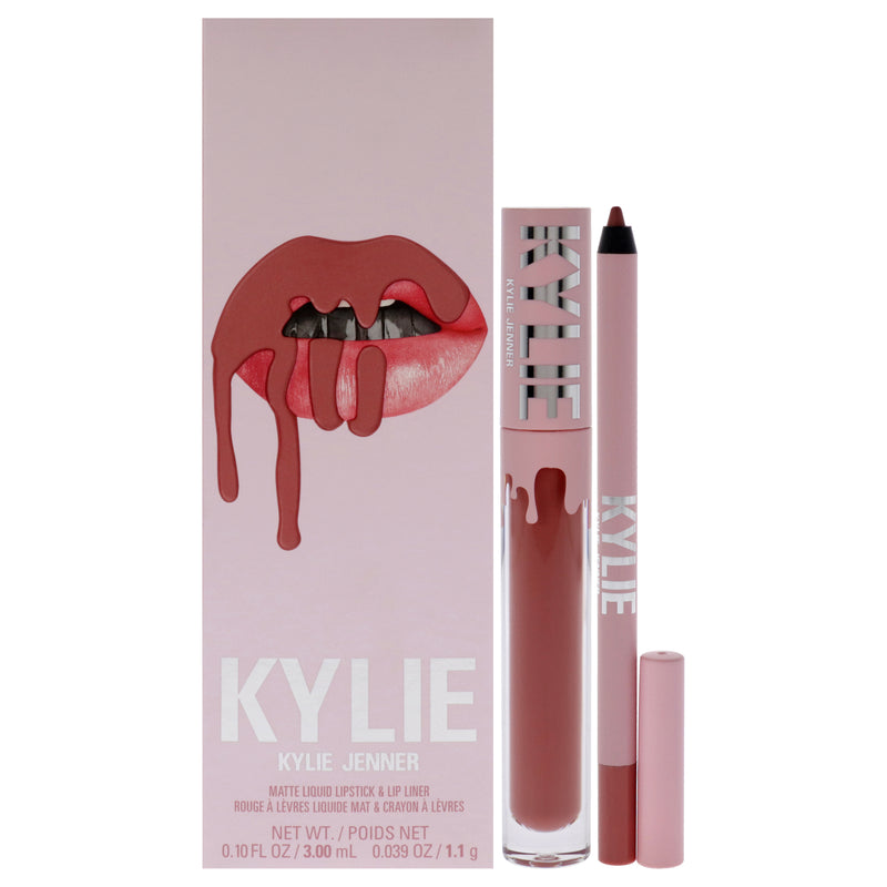 Kylie Cosmetics Matte Lip Kit - 301 Angel by Kylie Cosmetics for Women - 2 Pc 0.10oz Matte Liquid Lipstick, 0.039oz Lip Liner