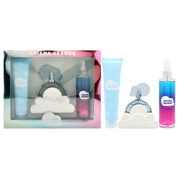 Ariana Grande Cloud by Ariana Grande for Women - 3 Pc Gift Set 3.4oz EDP Spray, 3.4oz Body Souffle, 4oz Body Mist