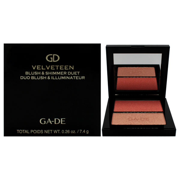 GA-DE Velveteen Blush and Shimmer Duet - 48 Peach and Glow by GA-DE for Women - 0.26 oz Blush