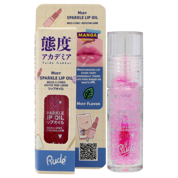 Rude Cosmetics Manga Collection Manga Sparkle Lip Oil - Mint by Rude Cosmetics for Women