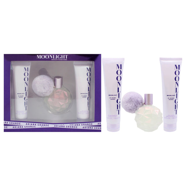 Ariana Grande Moonlight by Ariana Grande for Women - 3 Pc Gift Set 3.4oz EDP Spray, 3.4oz Body Souffle, 3.4oz Shower Gel