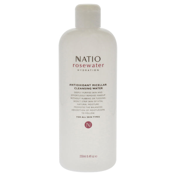 Natio Rosewater Antioxidant Micellar Cleansing Water by Natio for Women - 8.4 oz Cleanser