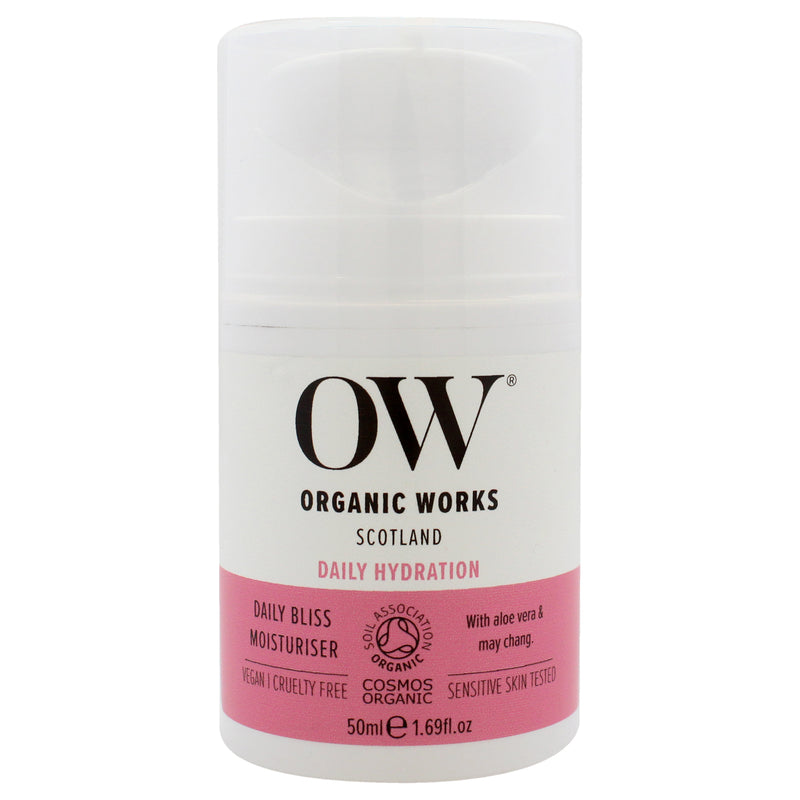 Organic Works Daily Hydration Daily Bliss Moisturiser by Organic Works for Unisex - 1.69 oz Cream