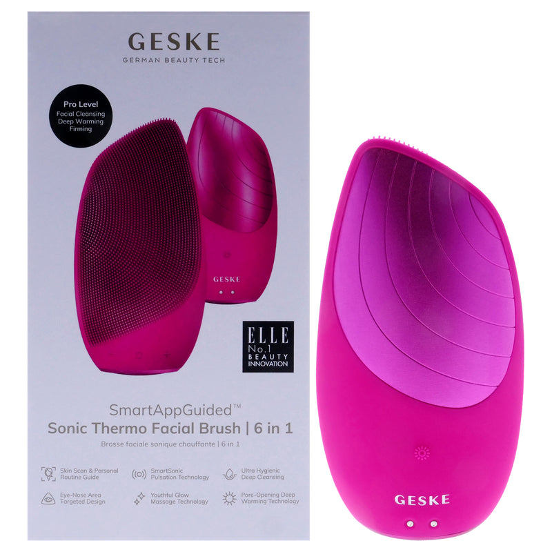 Geske Sonic Thermo Facial Brush 6 in 1 - Magenta by Geske for Women - 1 Pc Brush