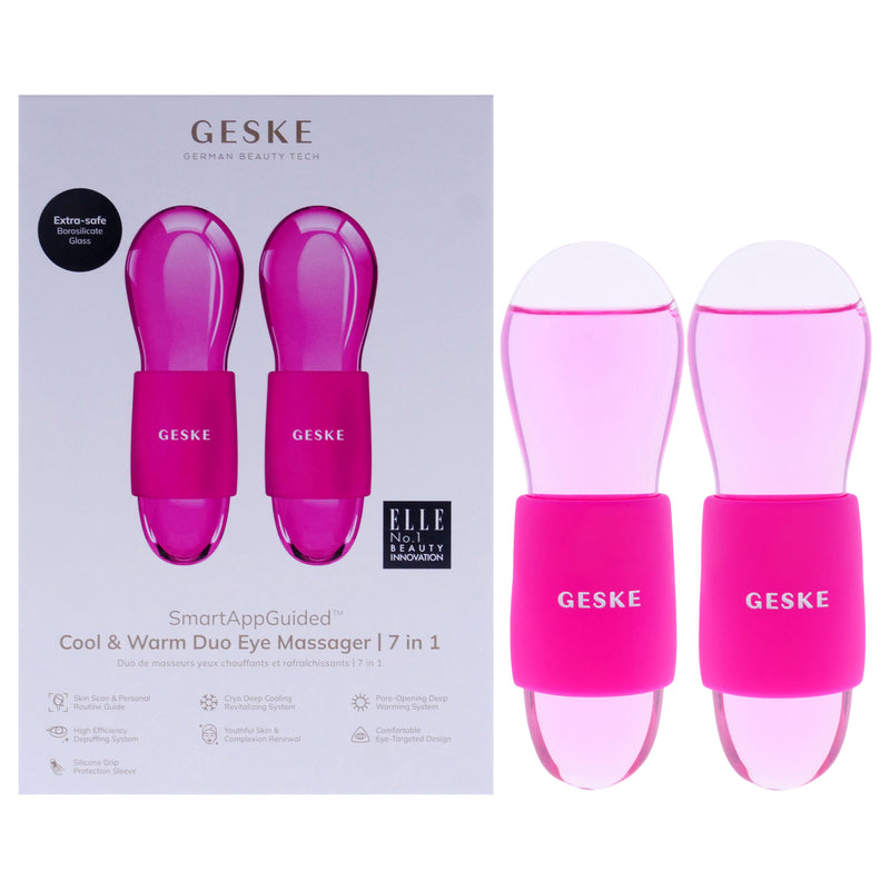 Geske Cool and Warm Duo Eye Massager 7 in 1 - Magenta by Geske for Women - 2 Pc Massager