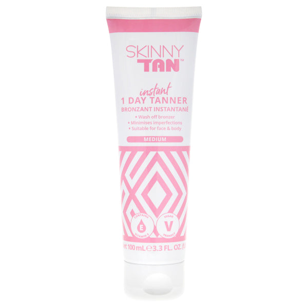 Skinny Tan 1 Day Instant Tanner - Medium by Skinny Tan for Women - 3.3 oz Bronzer